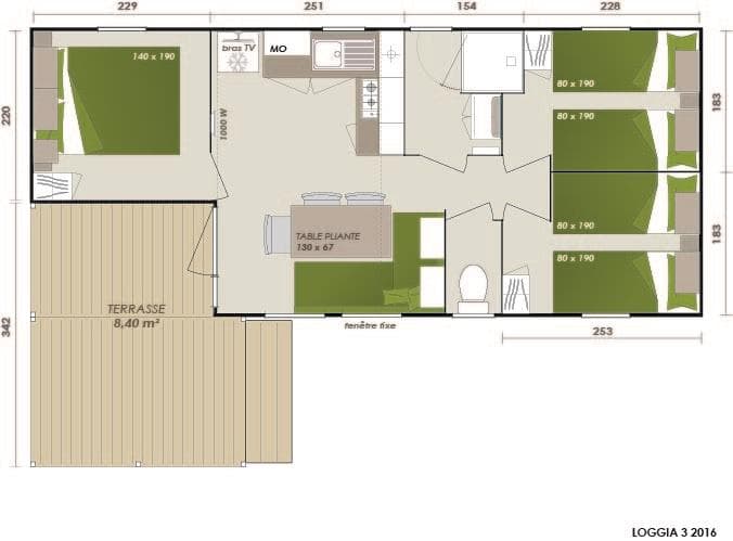 Mobile Home 6p - Family PREMIUM - 30m² - XXL covered terrace foto 10