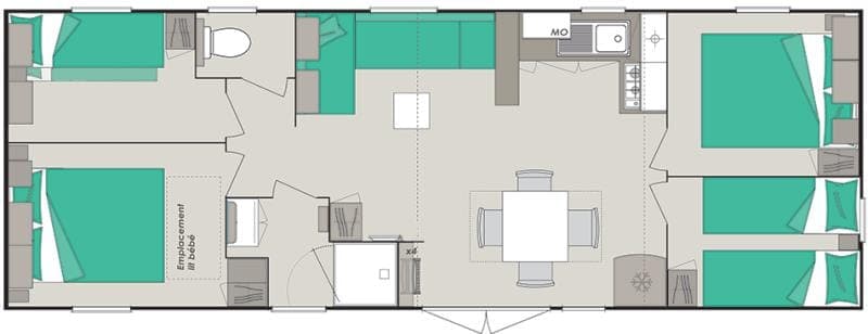 Mobile Home 10p - Standard 38 m² foto 6